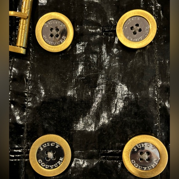 2008 “JUICY COUTURE” faux patent-leather belted trench jacket! Size Small! - Picture 8 of 8